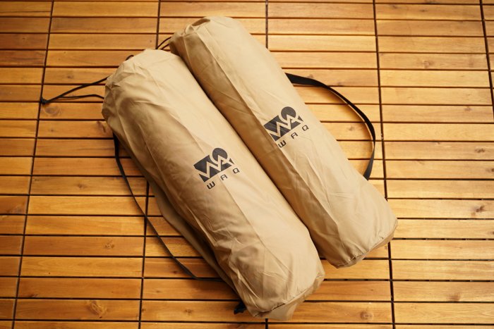 クーポン正規品  車中泊マット インフレータブル 連結 自動膨張式 8cm キャンプマット WAQ 寝袋/寝具